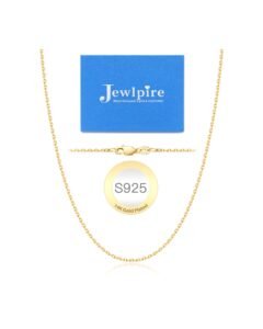 Gold-plated S925 necklace with blue box and logo, product shot