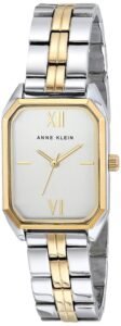 Anne Klein two-tone wristwatch with gold accents and Roman numerals on face